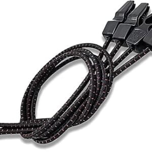 MAGMA Zestaw 4 elastycznych napinaczy do szybkiego mocowania | wytrzymałe paski do bagażu, plandek, namiotów, łodzi | Profesjonalne regulowane gumowe akcesoria do przyczep,