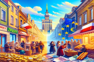 Ekran smartfona z wykresami wydatków na modę i kosmetyki w aplikacji finansowej